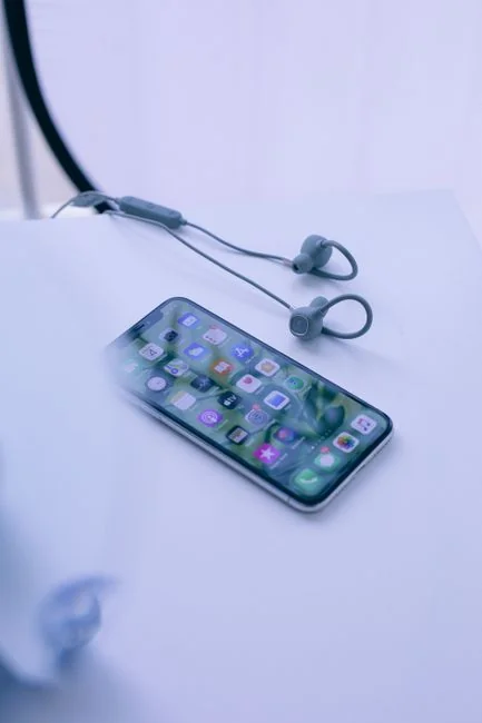 A sleek smartphone displaying artwork in a minimalist setting, perfect for tech and design themes.